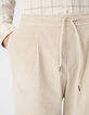 Beige joggingbroek van corduroy voor heren-6