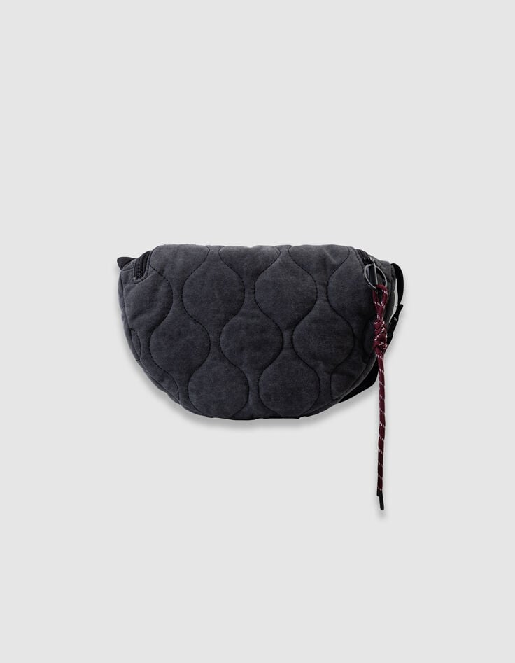 Sac banane gris matelassé fille-3 Sac banane gris matelassé fille-3
