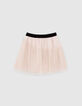 Falda beige tul beige niña-3