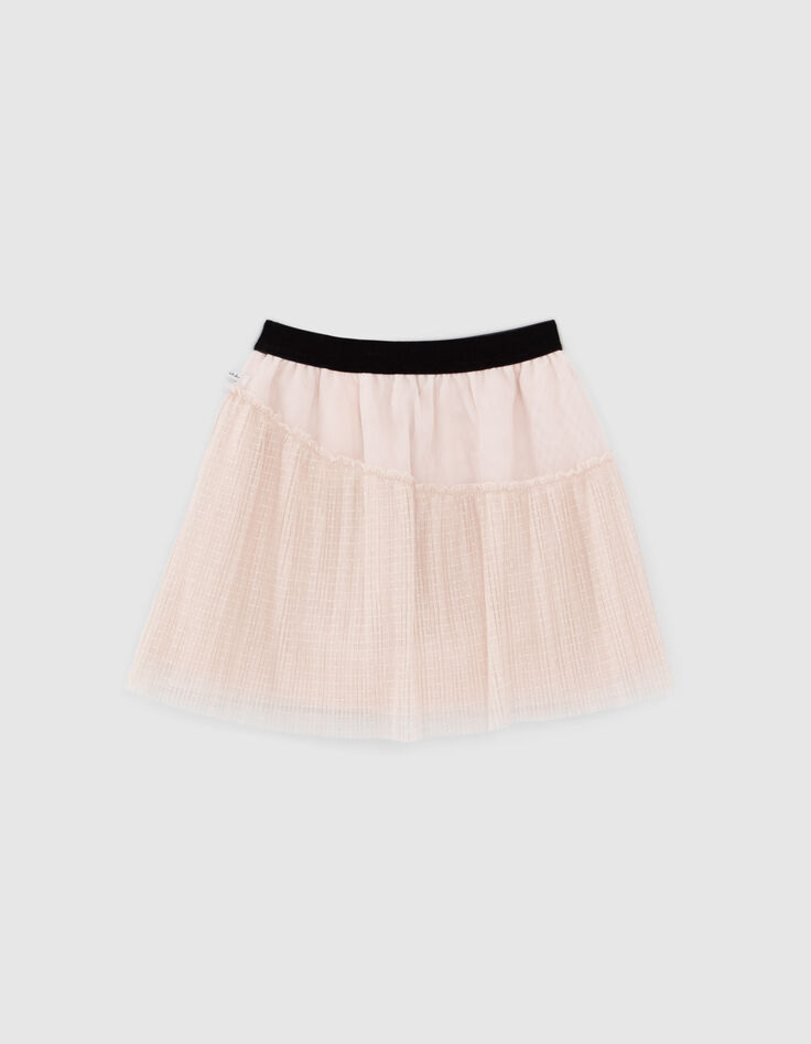 Falda beige tul beige niña-3