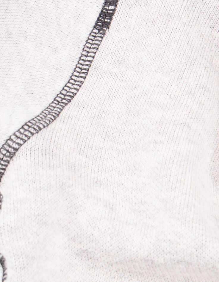 Reversible knitted sweater grey and dark grey baby boy-9 Reversible knitted sweater grey and dark grey baby boy-9