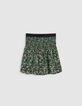 Khaki rok LENZING™ ECOVERO™ bloemenprint meisje-4