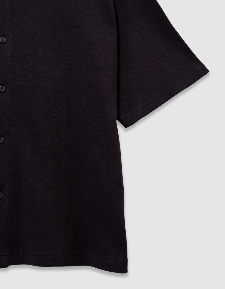 Camisa manga corta negra punto niño-4