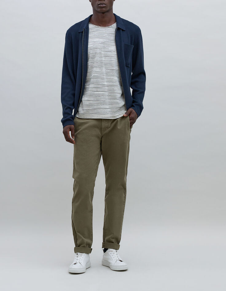 Men&rsquo;s white sailor T-shirt with navy stripes-8