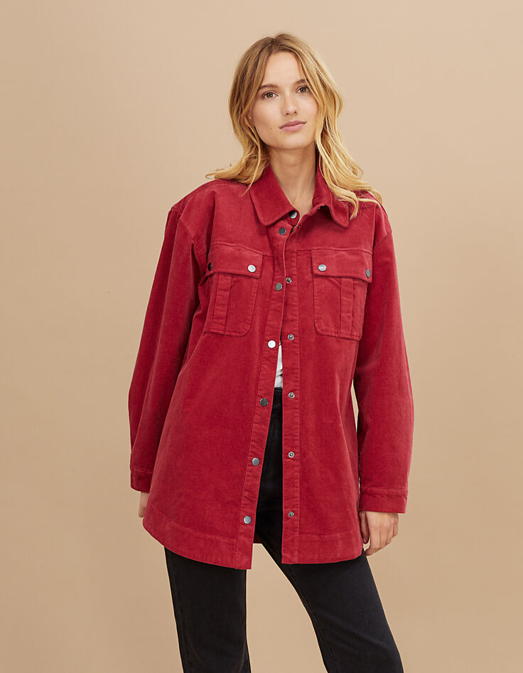 Sobrecamisa rosa palo de pana fina I.Code-2