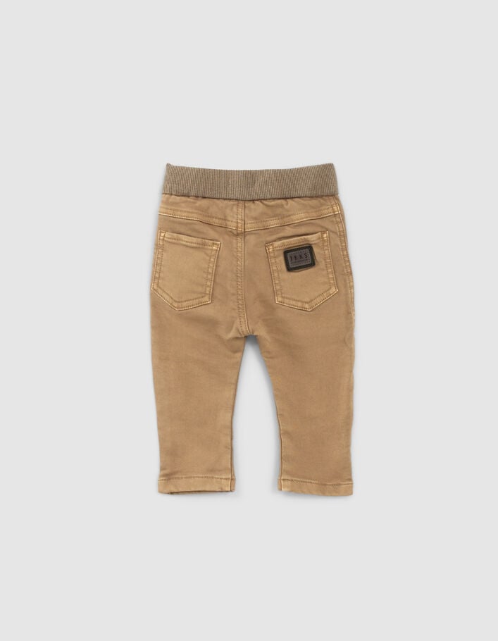 Braune Jeans mit Gummizug für Babyjungen-3