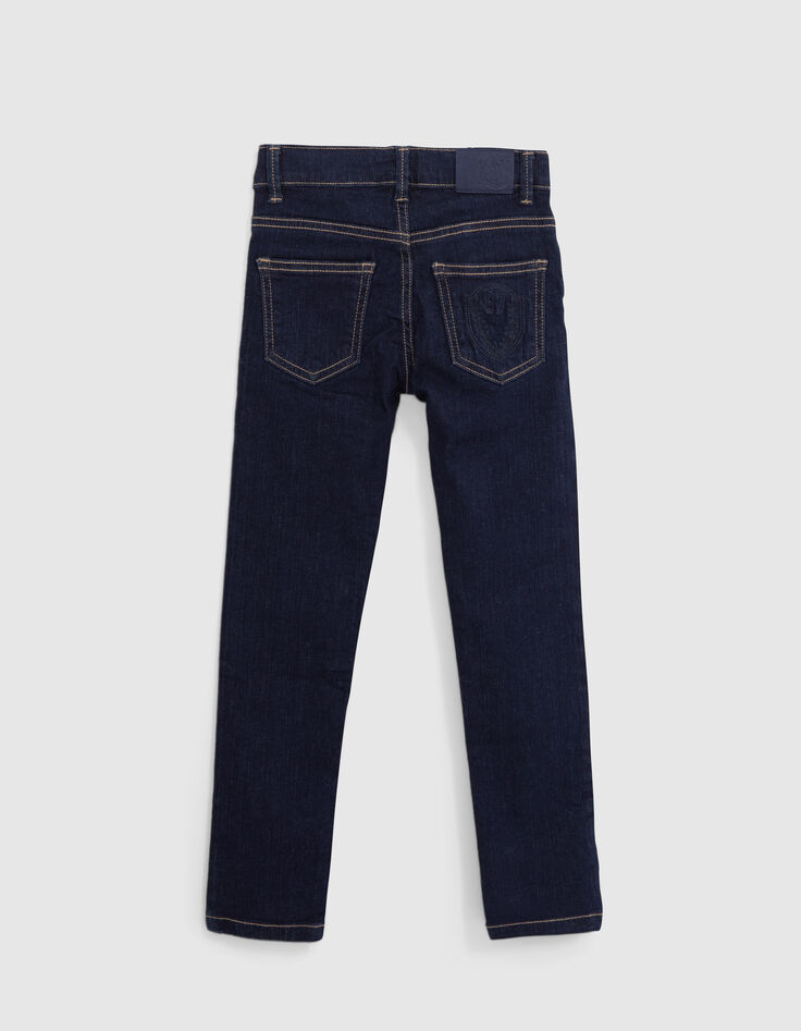 Jean SLIM brut avec badge et broderie garçon-7