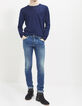 Men's slim-fit blue trousers-1