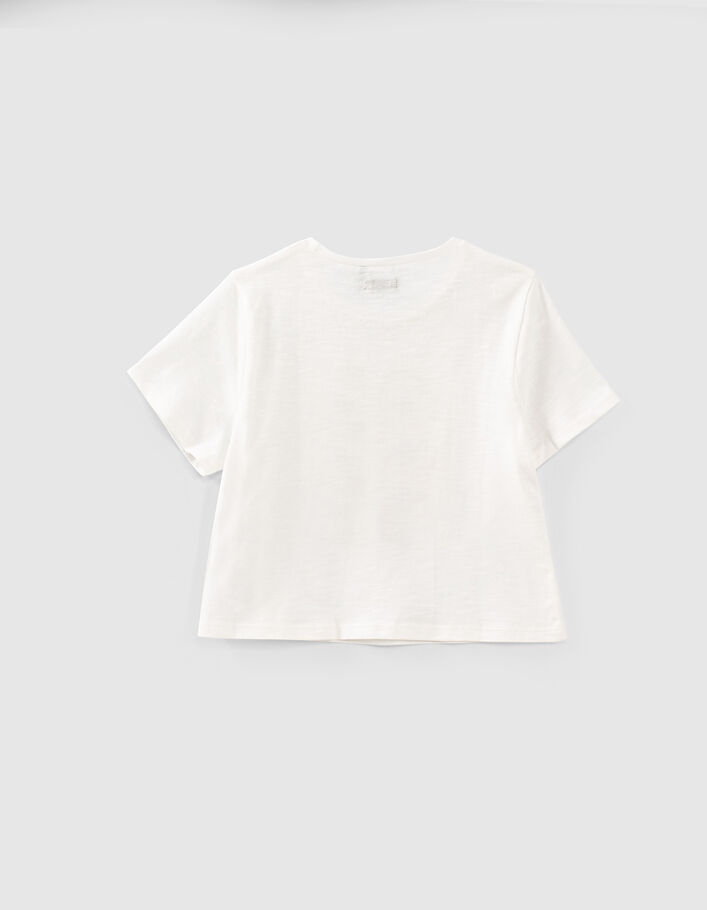 Girl’s off-white espadrilles image organic T-shirt - IKKS