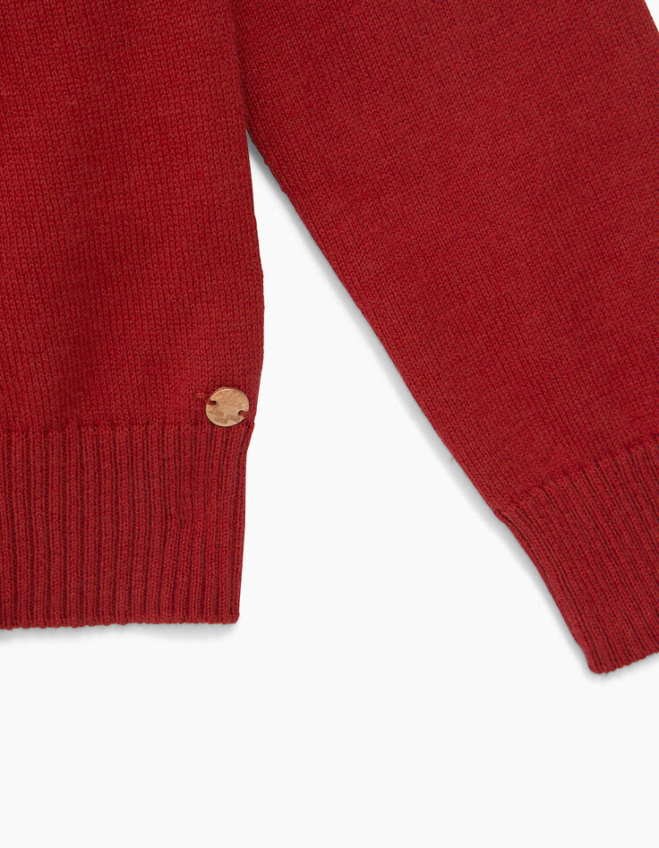 Cardigan rouge fille-4 Cardigan rouge fille-4