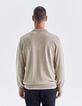 Polo vison bi-mati&egrave;re Interlock au dos Homme-3