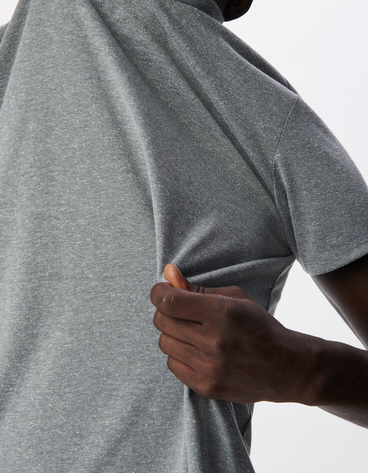 Graues DRY FAST T-Shirt Rundhalsausschnitt-4