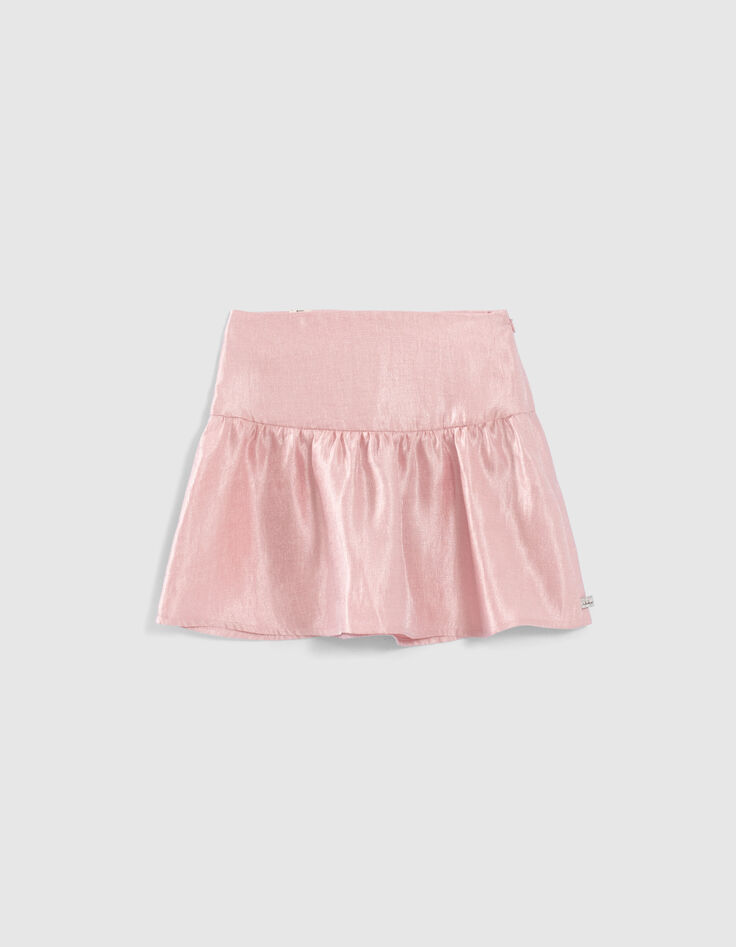 Jupe courte rose fille-1