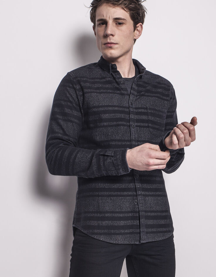 Men's black over-shirt-5