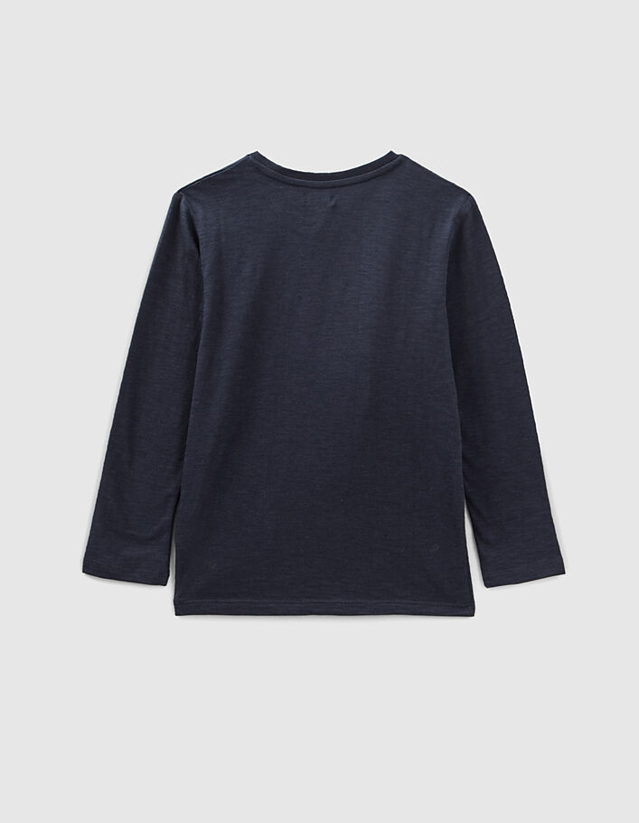 Boys’ navy Essential organic cotton T-shirt-2
