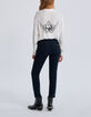 Blauwe slim 7/8 jeans studs Powerstretch Waterless Dames-3