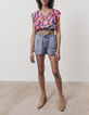 Women’s flash floral print recycled loose top-6