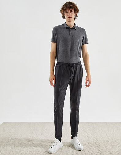 Jopgpant SLIM gris cinturilla elástica IKKS BETTER Hombre - IKKS