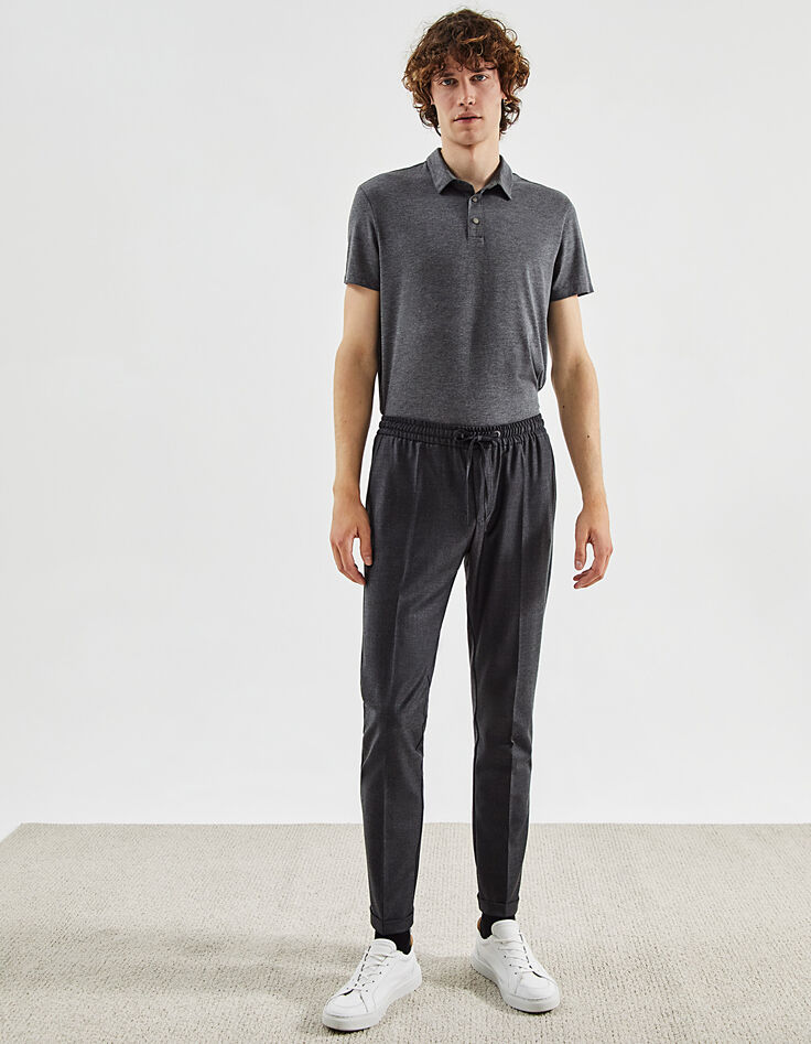 Jopgpant SLIM gris cinturilla elástica IKKS BETTER Hombre-1