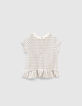 Bio matrozen-T-shirt met schootje babymeisjes -3