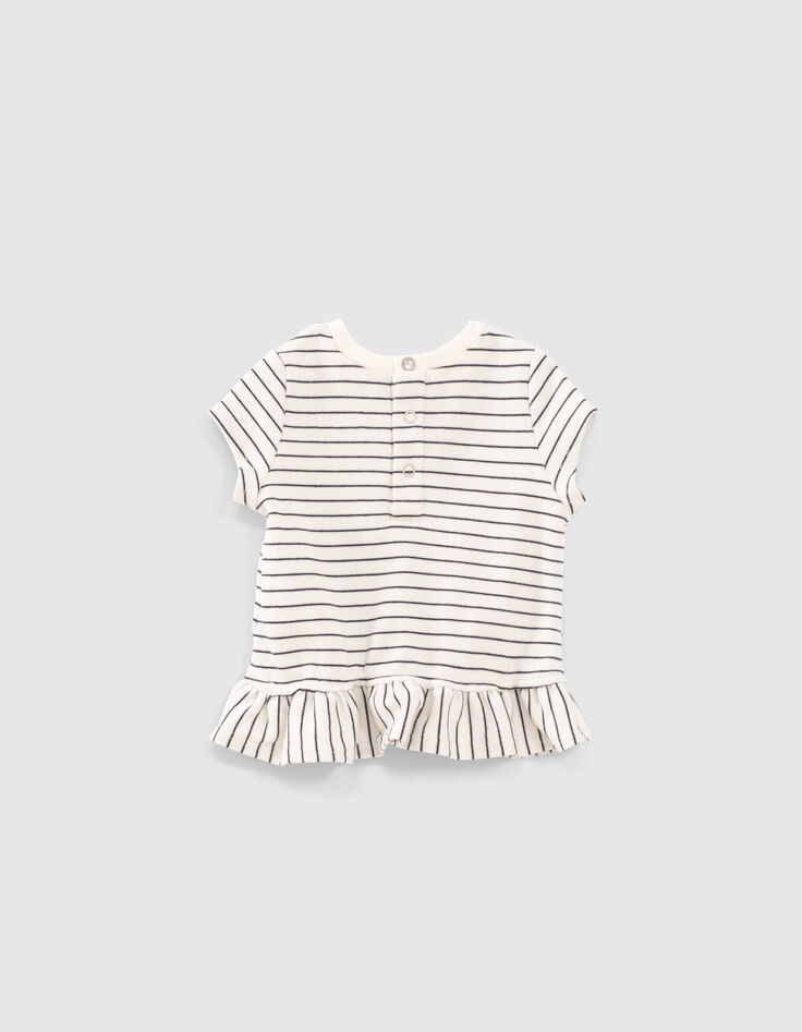 Bio matrozen-T-shirt met schootje babymeisjes -3 Bio matrozen-T-shirt met schootje babymeisjes -3