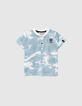 Ensemble polo gris et short molleton bio bébé garçon   -3