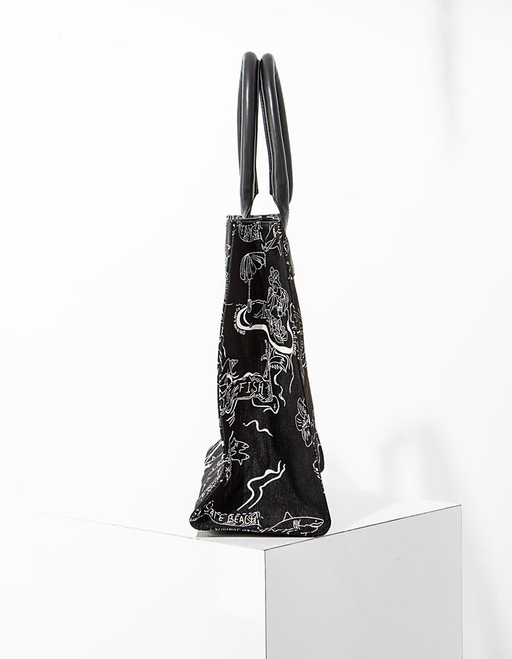 Sac cabas en toile canevas imprimé Malibu femme-5