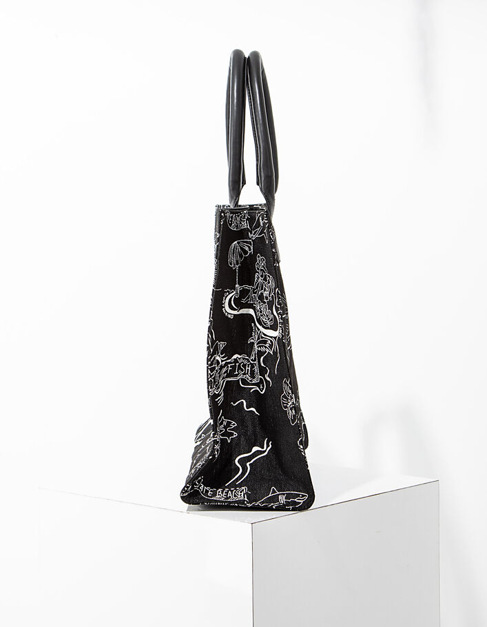 Damencabastasche aus Stoff mit Malibu-Print - IKKS