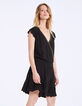 Robe cintrée en crêpe de viscose détails bijoux-3