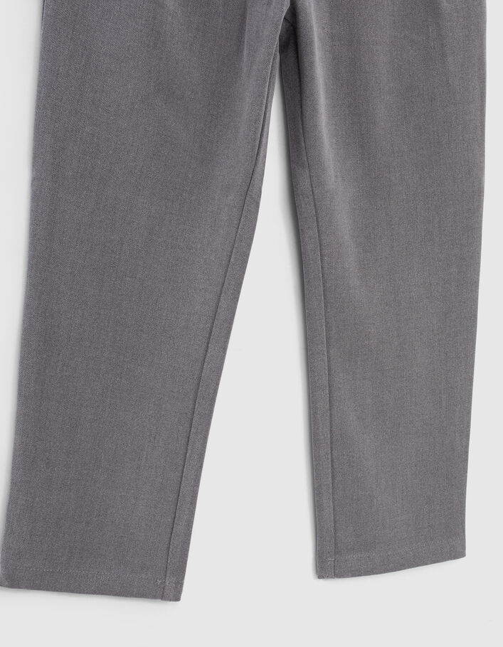 Girls’ grey marl trousers with gathered waistband - IKKS