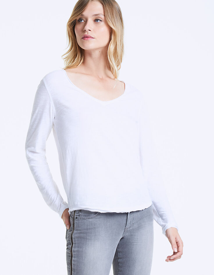Camiseta blanca mujer visual detrás "Rock in L.A"-2