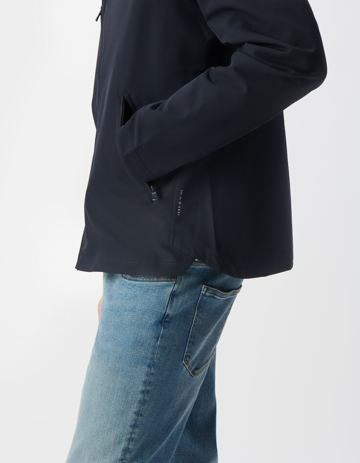 Cazadora azul marino ligera capucha hombre-4