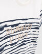 T-shirt ray&eacute; blanc et bleu gar&ccedil;on-5