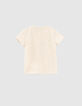Camiseta beige claro con sombrero bebé niño-3
