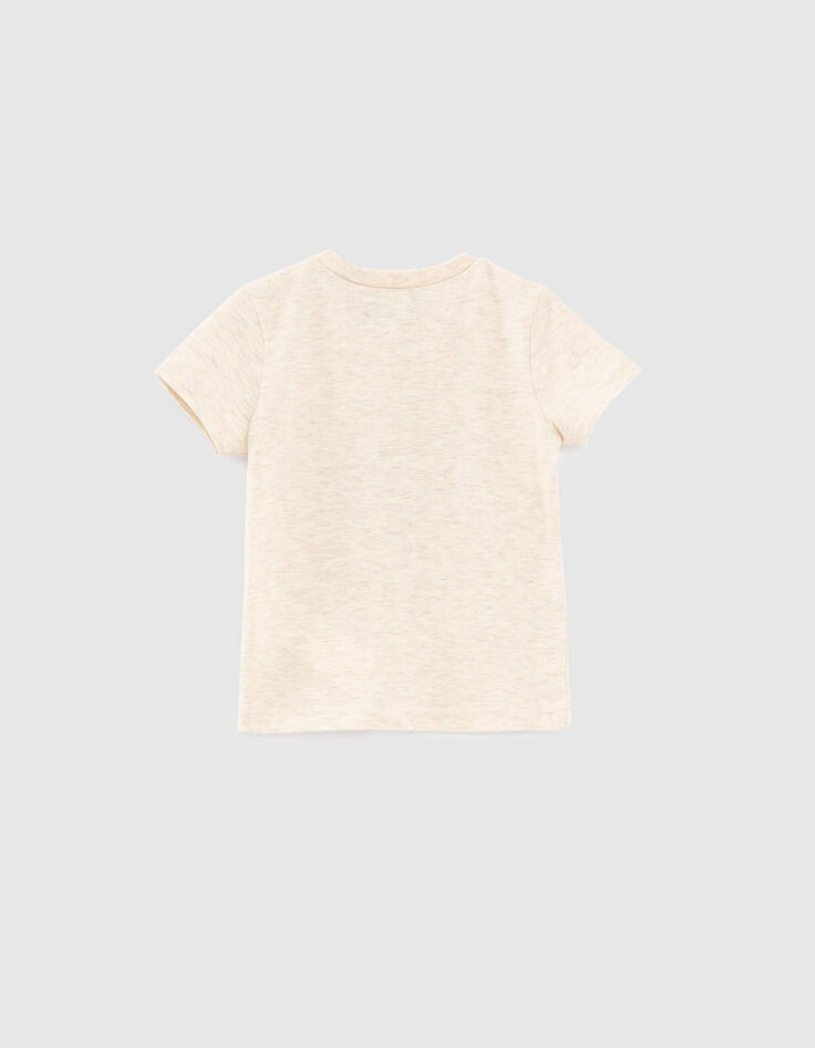 Camiseta beige claro con sombrero bebé niño-3