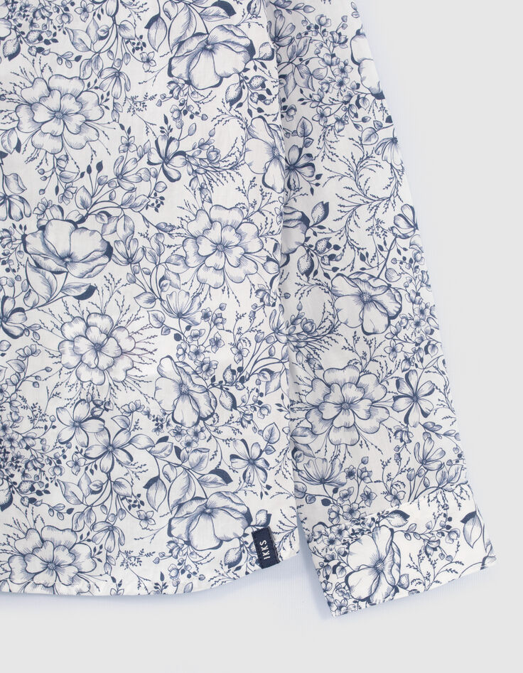 Wei&szlig;es Jungenhemd mit Liberty&reg;-Blumenprint Mini Me-4