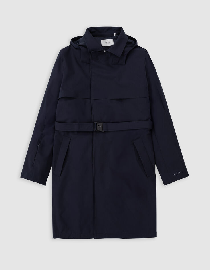 Herren-Trenchcoat, marineblau, Nylon, WATERPROOF-7