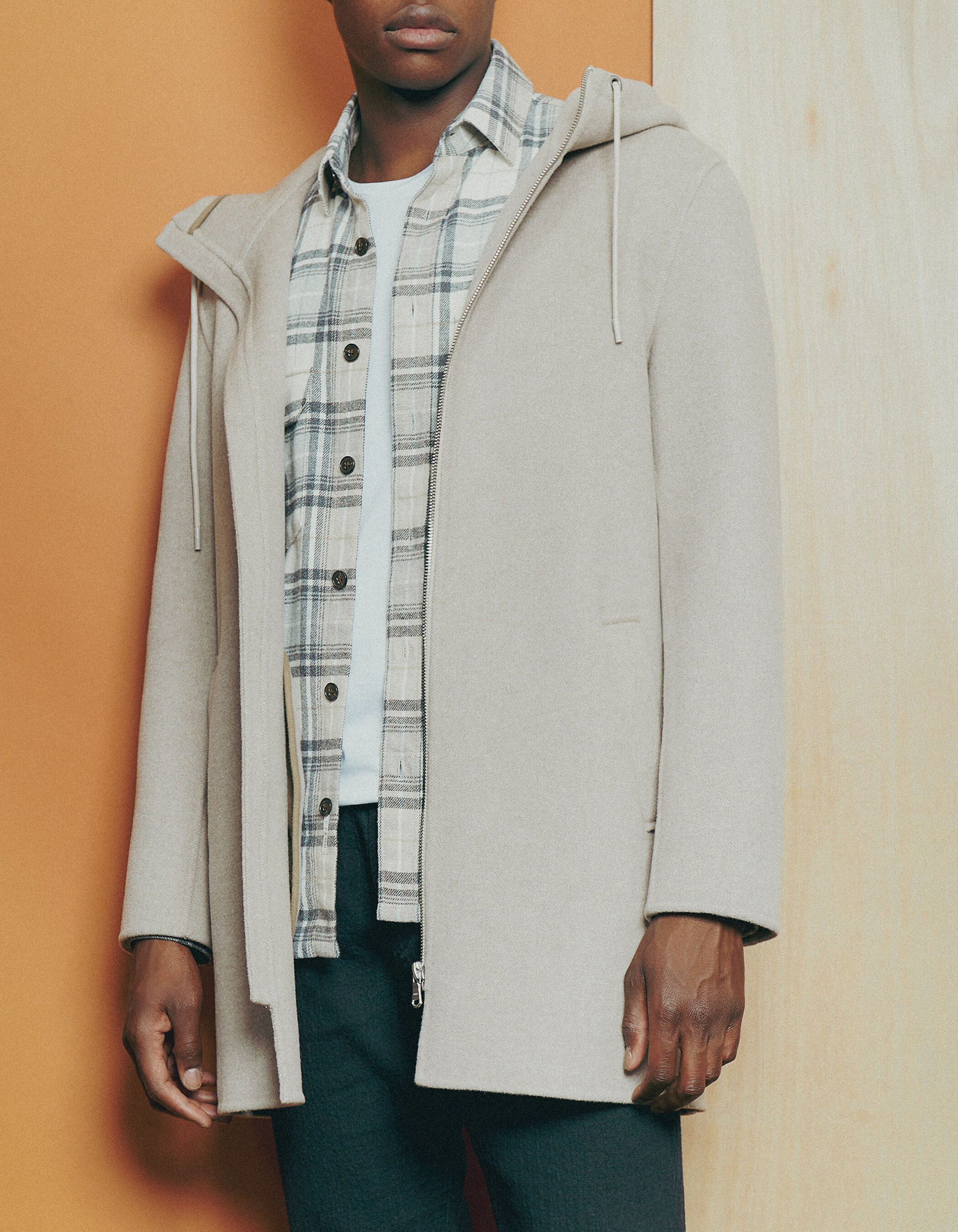 Lightweight hooded coat online