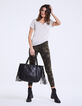 Damen-T-Shirt aus Viskose mit V-Ausschnitt-6