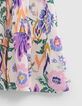 Girls’ white LENZING™ ECOVERO™ dress, summer flower print-4
