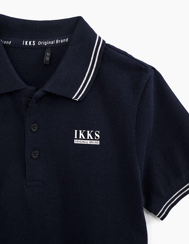 Boy&rsquo;s navy organic cotton polo shirt-3