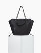 Bolso cabás cuero negro EL 1440 ROCK acolchado chevrones tachuelas mujer-1