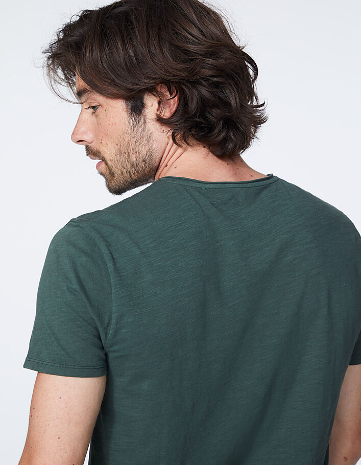 Herren-T-Shirt Essentiel mit V-Ausschnitt in englisch Grün - IKKS