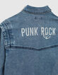 Robe chemise en jean medium blue fille-6