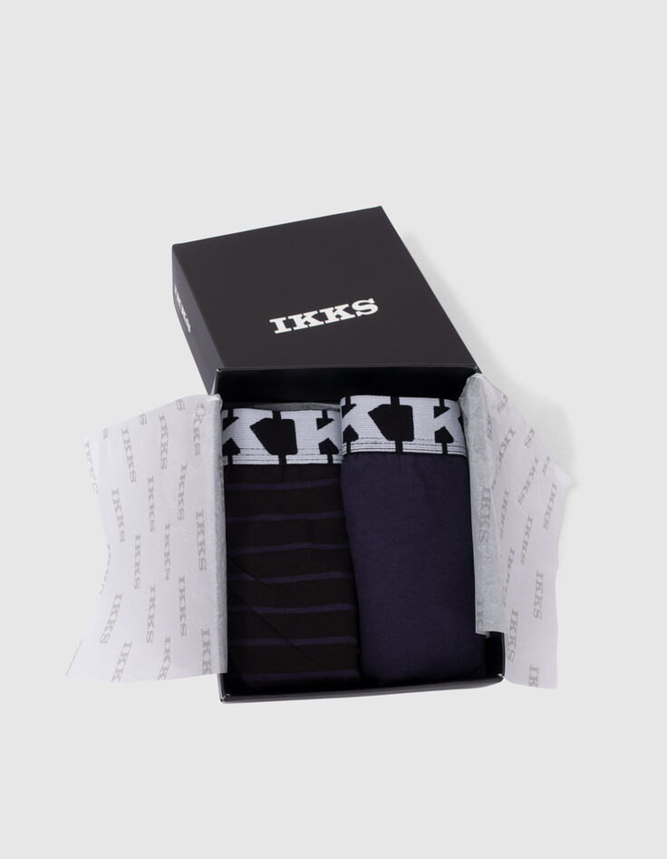 Boxers navy en zwarte strepen jongens-5