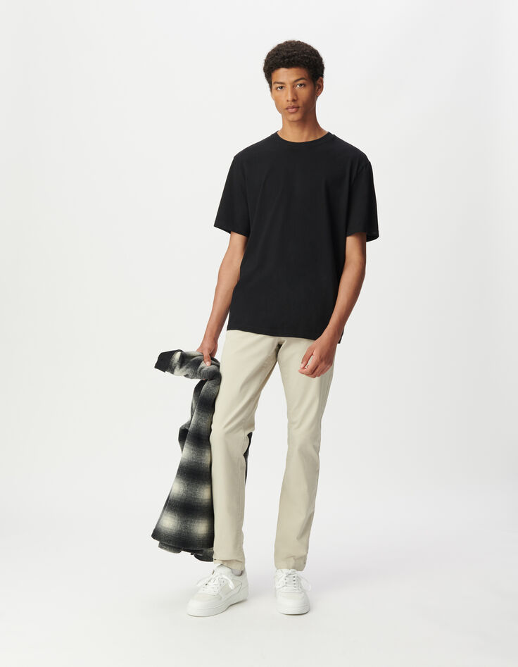 T-shirt noir col rond manches courtes Homme-2 T-shirt noir col rond manches courtes Homme-2