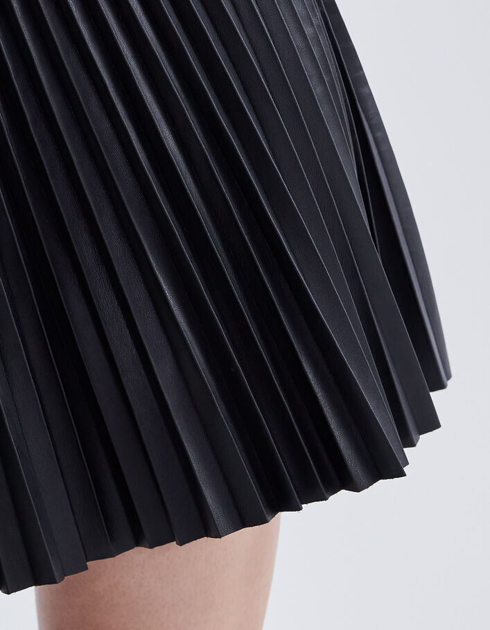 Falda corta negra plisada reciclada rockera mujer
