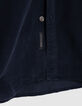Chemise regular marine coton bio velours milleraies Homme-5