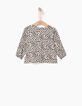 Blouse rose à imprimé animalier bébé fille-2