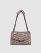 Bolso THE 1. glitter copper cuero metalizado M mujer-2 Bolso THE 1. glitter copper cuero metalizado M mujer-2